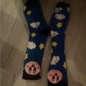 Kirby Knee High Socks From Hot Topic || Never Worn